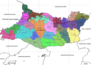 Peta Kabupaten Bojonegoro, Simak Kondisi Geografis serta Topologi Kota Ini