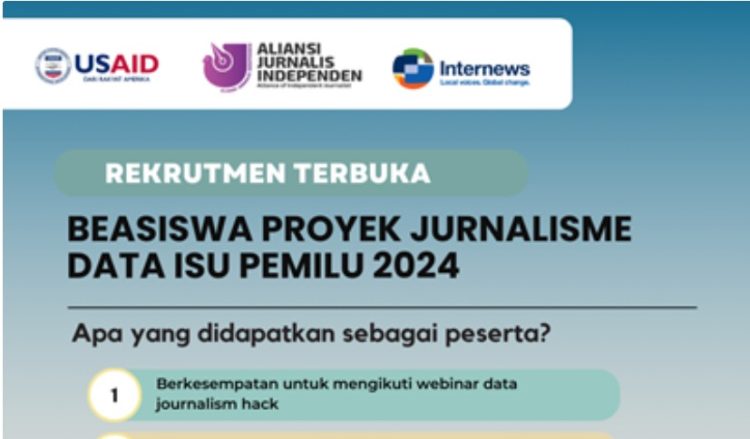 Rekrutmen Terbuka: Beasiswa Proyek Jurnalisme Data Isu Pemilu 2024