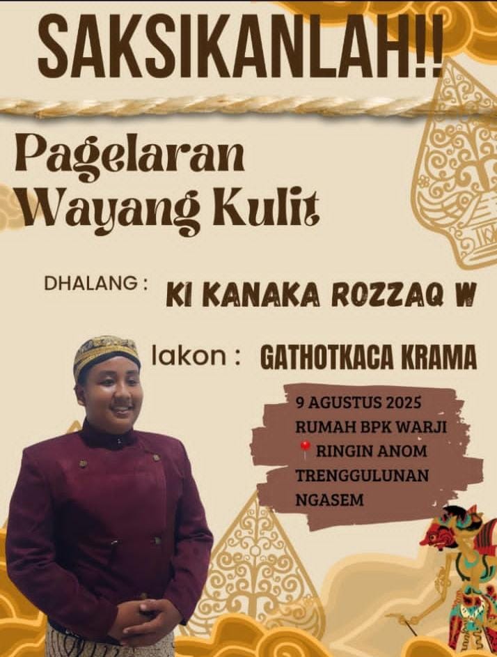 Poster Pagelaran Wayang Kulit Ki Kanaka