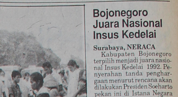 ARSIP KORAN: Bojonegoro Raih Juara Nasional Insus Kedelai 1992